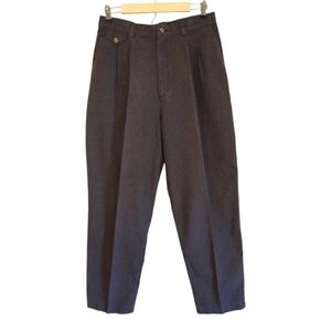 Vintage Lee High Waisted Pleated Trousers Size 16 PET (modern 10-12 petite)